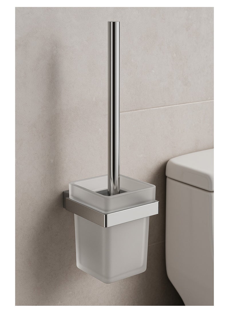 HESANIT Bathroom Premium Toilet Brush Holder Chrome - A400-9 - Image 2