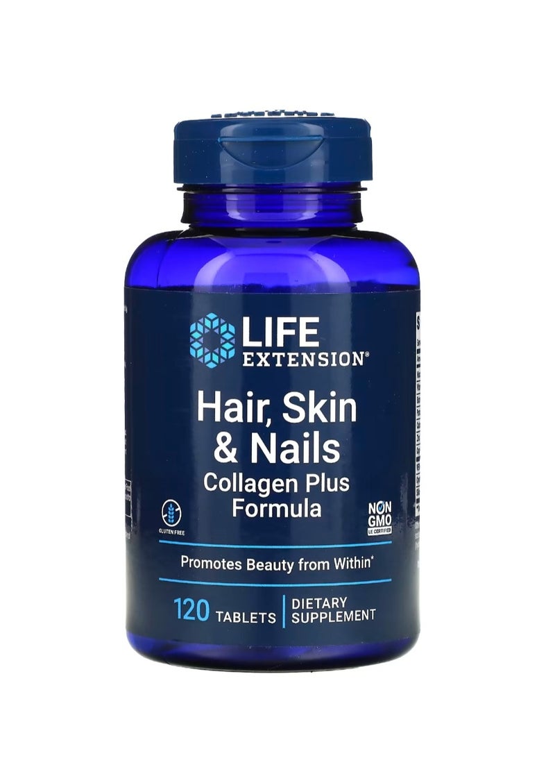 لايف إكستنشن تركيبة كولاجين بلس للشعر والبشرة والأظافر 120 قرصًا - Image 1