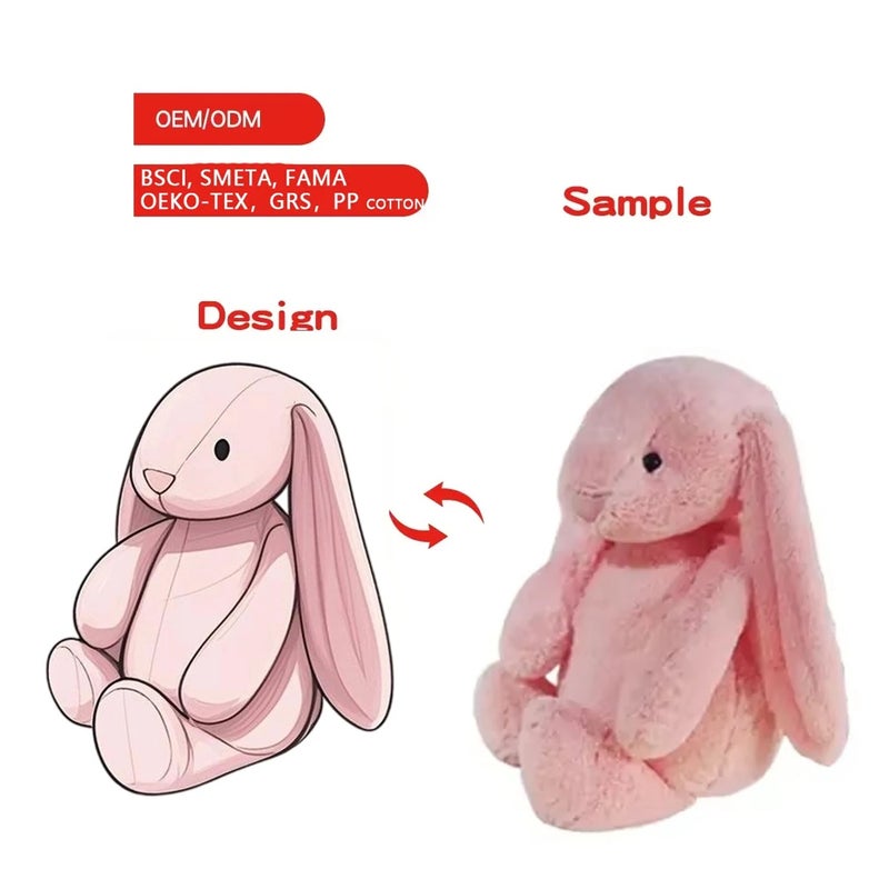 Y&D Cute Stuffed Animal Plush Bunny Rabbit – Soft Toy Plushie for Kids, Huggable Stuffed Animal Toys, Perfect Gift for Toddlers and Children - Image 3
