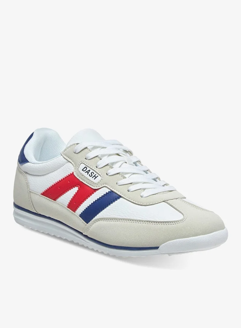 Dash Men's Logo Detail Sports Shoes with Lace-Up Closure
