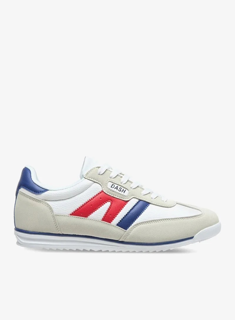 Dash Men's Logo Detail Sports Shoes with Lace-Up Closure