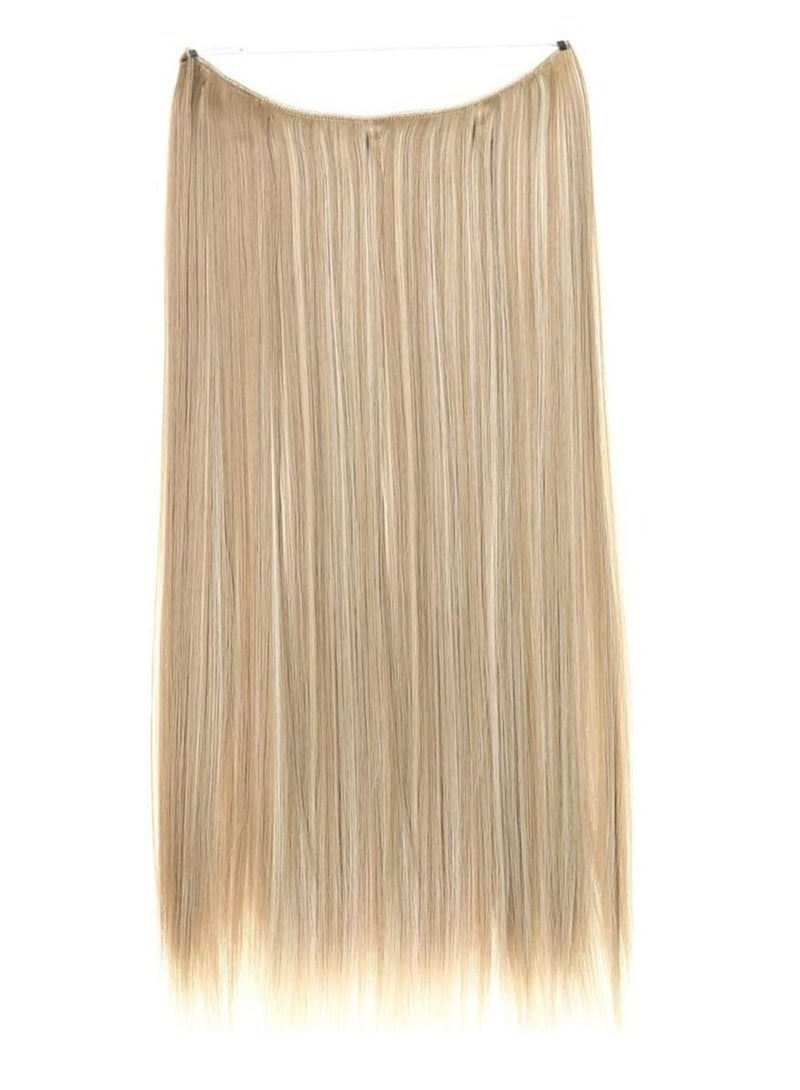 Estelle Hair Extensions 3.2 Oz Dirty Blonde Straight Synthetic Hairpieces Hidden Wire Headband for Women Heat Resistant Fiber No Clip - Image 2