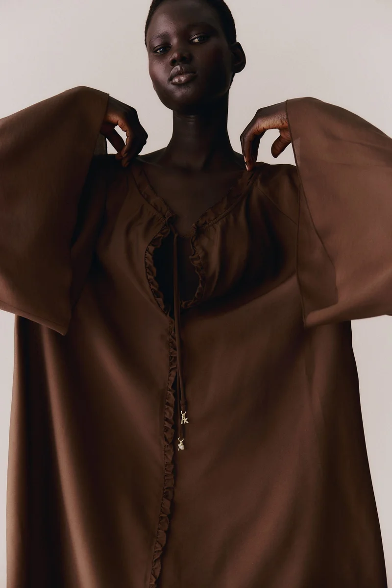 اتش اند ام فستان تونيك بأكمام واسعة