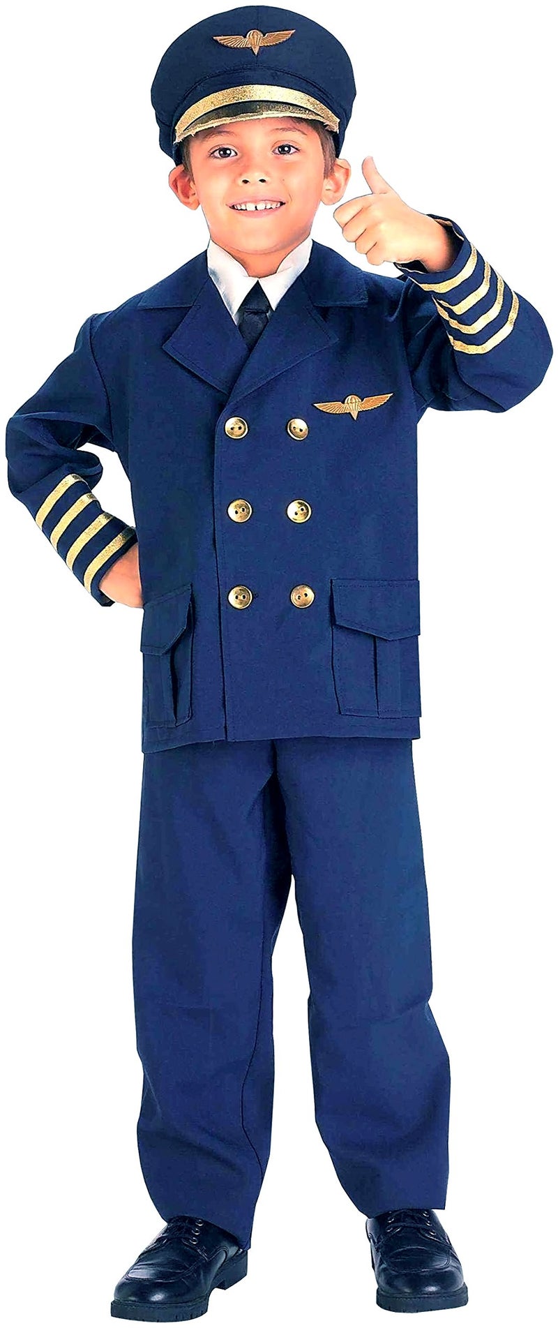 Forum Novelties Airline Pilot Children's Costume Blue, Small - Image 1