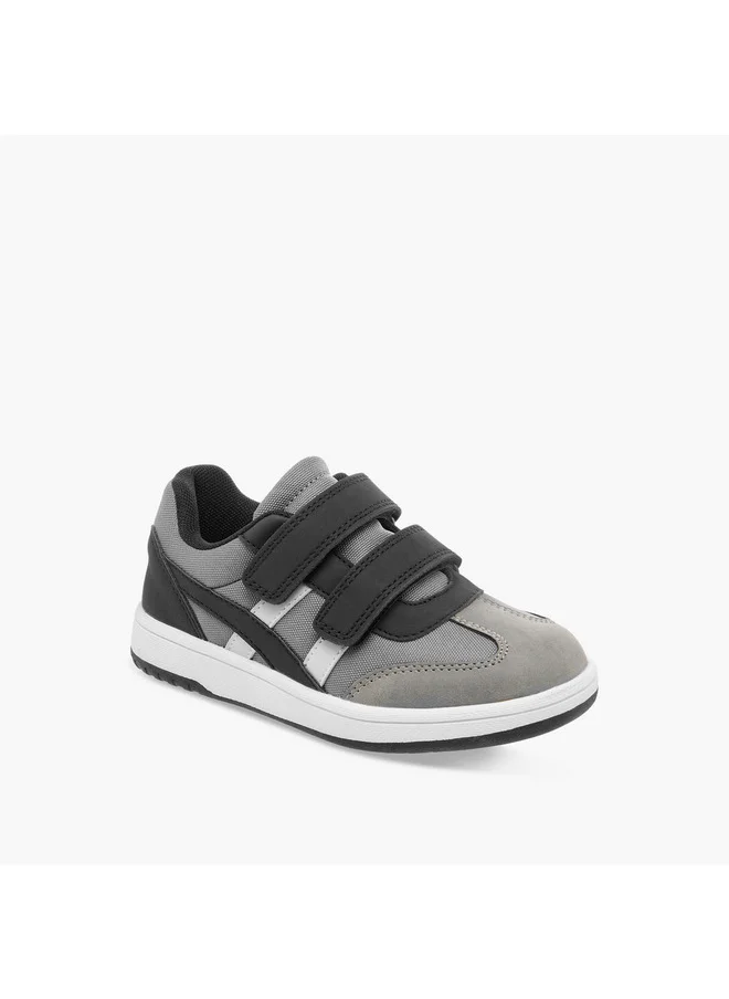 JUNIORS Boys Panelled Sneakers with Hook and Loop Closure