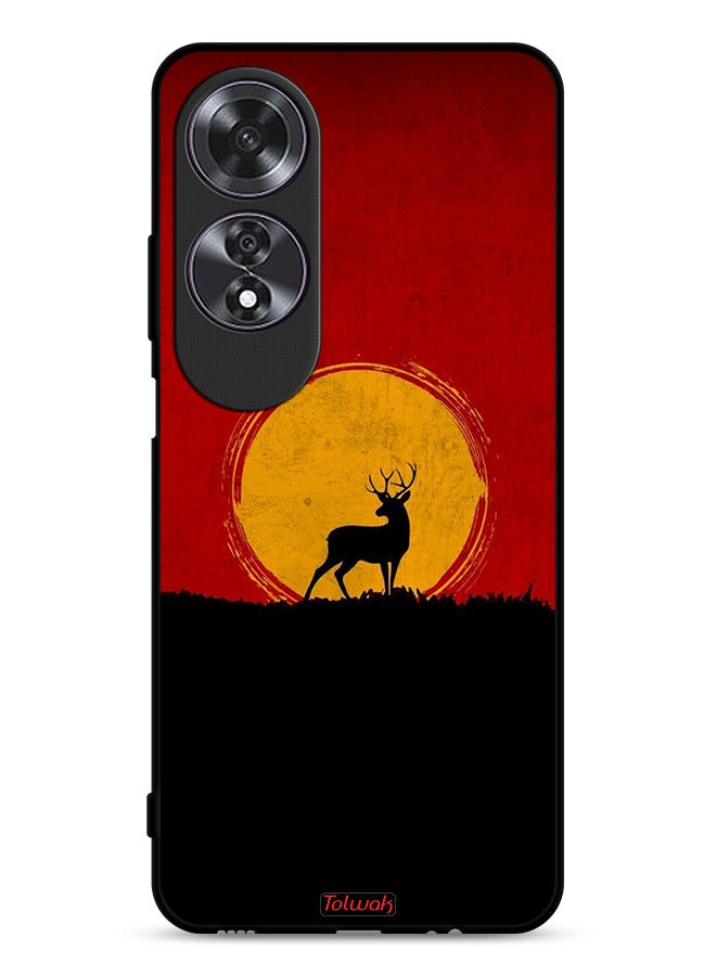 Tolwak Oppo A60 Protective Case Cover Deer And Moon Artwork - Image 1