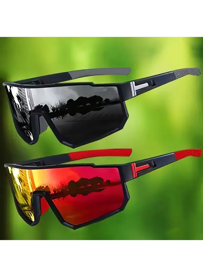 Blue Silvery Unisex Lightweight PC Frame Glasses Durable Non Slip Trendy Accessories - Image 2