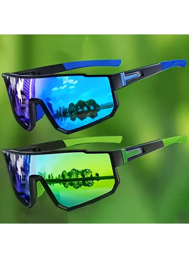 Blue Silvery Unisex Lightweight PC Frame Glasses Durable Non Slip Trendy Accessories - Image 4