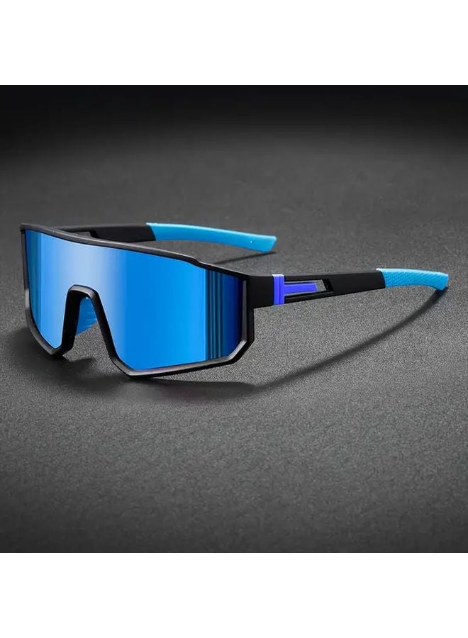 Blue Silvery Unisex Lightweight PC Frame Glasses Durable Non Slip Trendy Accessories - Image 1