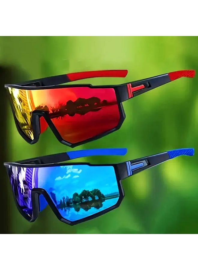 Blue Silvery Unisex Lightweight PC Frame Glasses Durable Non Slip Trendy Accessories - Image 3