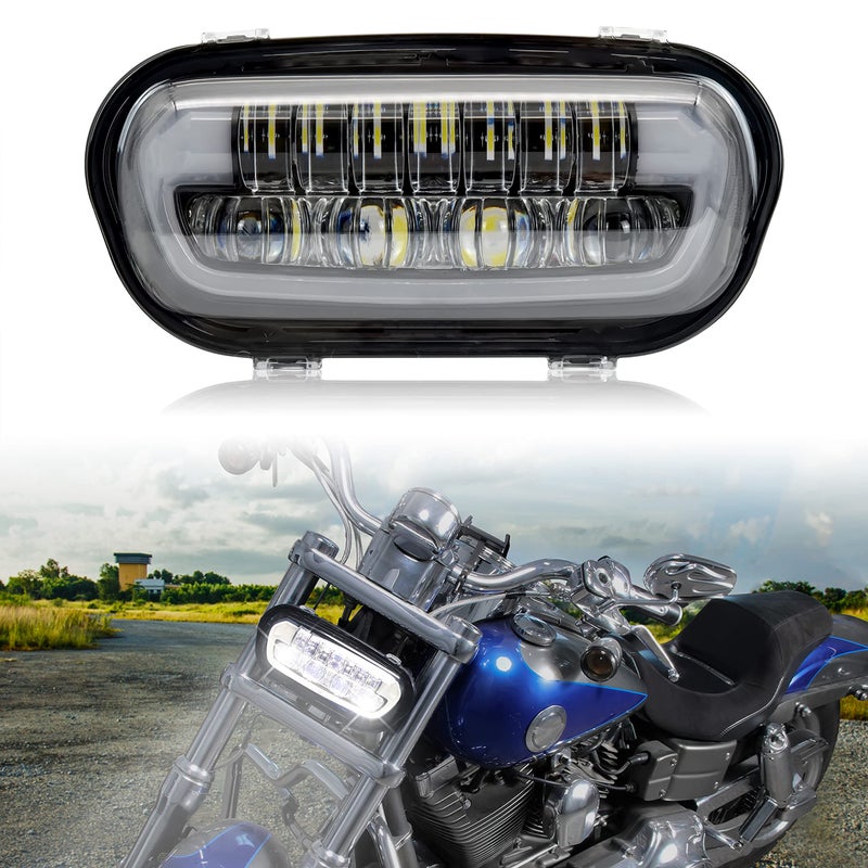 VEISUTOR LED Headlight Kit for Fat Bob 20082019 LED Head Light Headlamp Front Light with Mounting Bracket DRL High Low Bean for Harley Davidson Fat Bob 20082019 Accessories