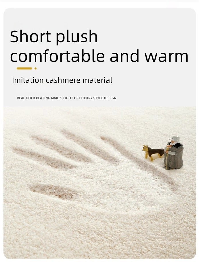 سجادة أطفال دائرية برسومات كرتونية، قابلة للغسل، سجادة زحف للأولاد والبنات، سجادة دائرية لطيفة، مناسبة لغرف الأطفال وغرف النوم وغرف اللعب، مضادة للانزلاق، قابلة للغسل، سجادة أرضية دائرية تعليمية لتزيين المنزل. مصنوعة من الكشمير الصناعي الناعم، (100*100 سم). - Image 3