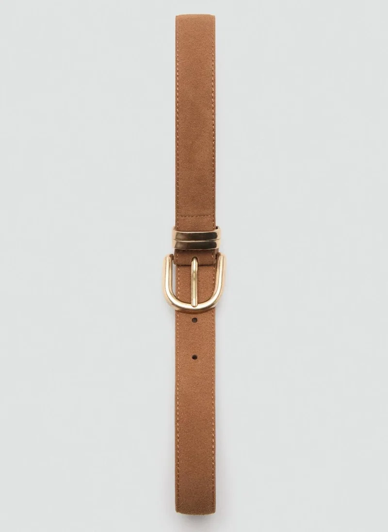 مانجو Suede leather belt