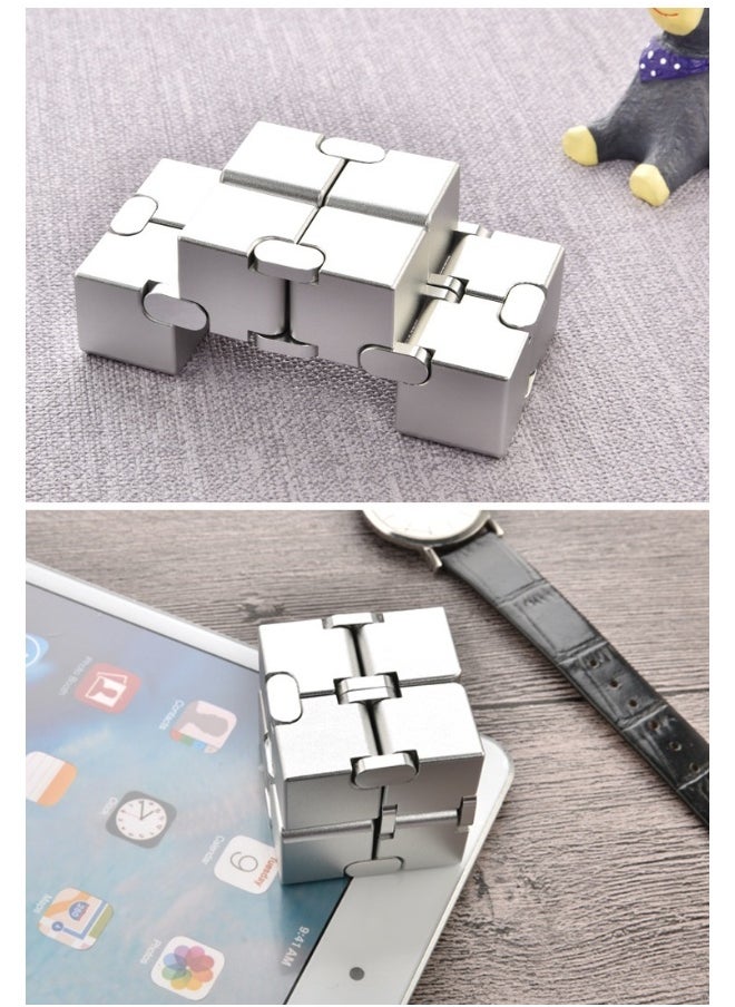 Metal Infinity Cube Toy For Kids Teens And Adults Best Desk Novelty Toy And Sensory Tool For Fidgeting Anxiety And Stress Relief Cool Office Decor And Gift For Men In Metal Aluminum Fidget Toy Spinners - pzsku/Z358BEFD9FDF0C99A7150Z/45/_/1728990577/4bc3274e-b5ca-4f3e-b5b3-8305812aa813