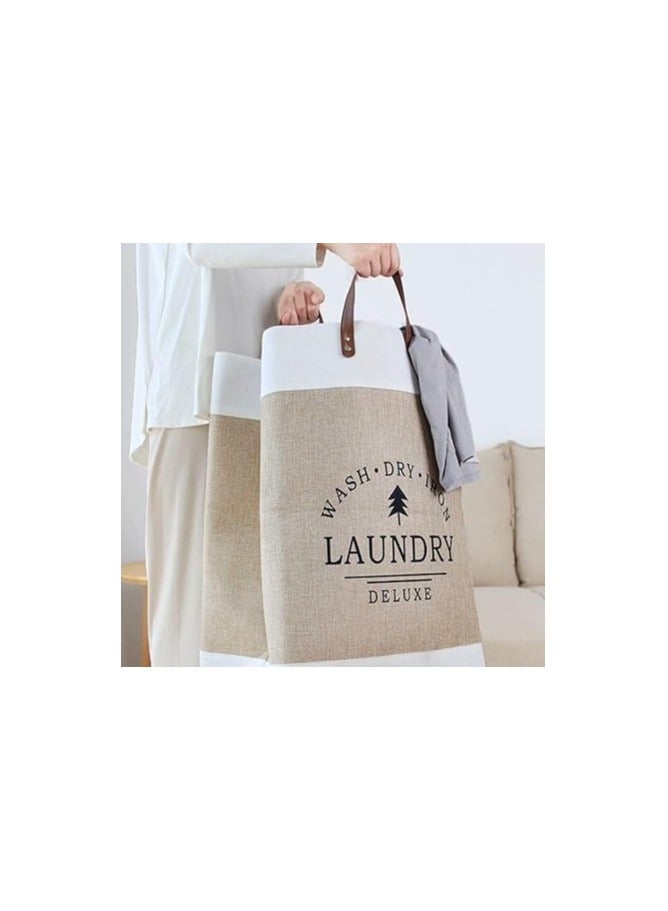 1pc Large Capacity Foldable Laundry Hamper with EVA Material - Durable Storage Basket with Handles for Clothes, Toys, Home Organization - Image 3