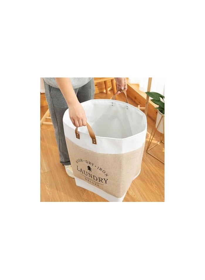 1pc Large Capacity Foldable Laundry Hamper with EVA Material - Durable Storage Basket with Handles for Clothes, Toys, Home Organization - Image 4