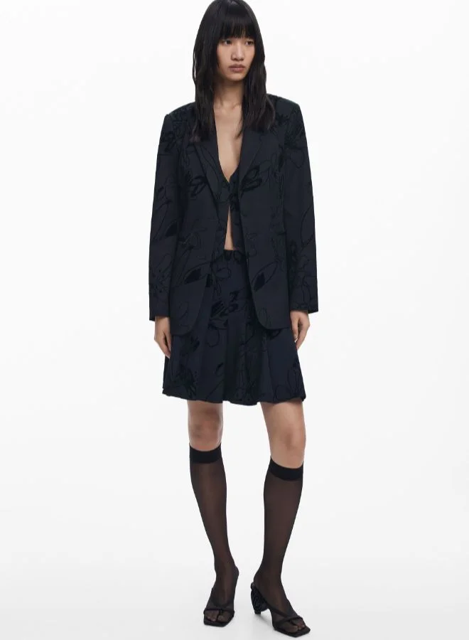DESIGUAL Blazer with velvet details