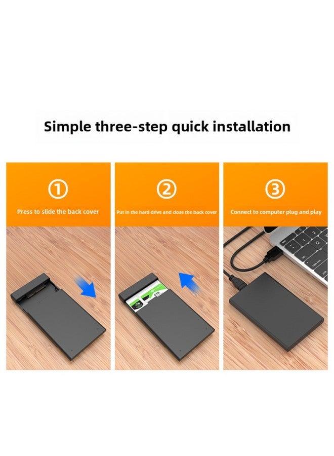 Mobile Hard Disk Box 2.5 "SATA To USB3.0 Hard Disk External Box Notebook Computer Drive-free Slide Cover-Color:K2568 2.5-inch SATA Hard Disk Box-no Standard  - Image 4