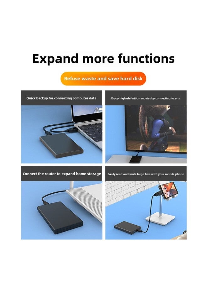 Mobile Hard Disk Box 2.5 "SATA To USB3.0 Hard Disk External Box Notebook Computer Drive-free Slide Cover-Color:K2568 2.5-inch SATA Hard Disk Box-no Standard  - Image 3