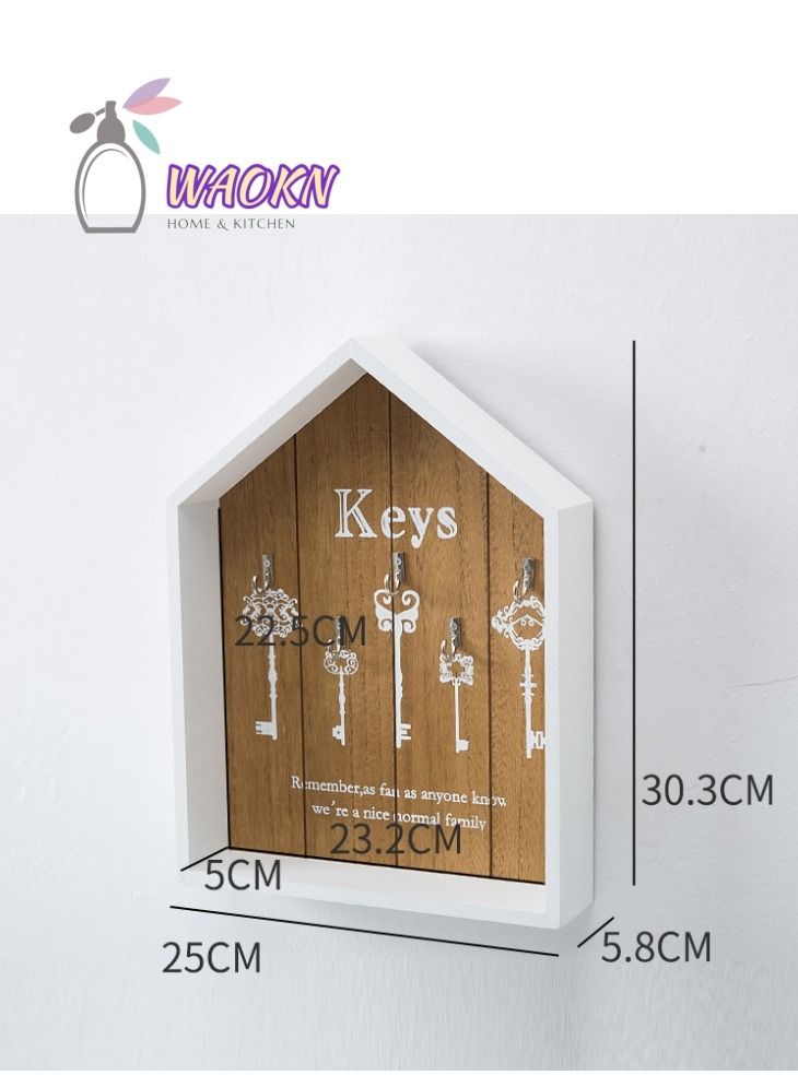 WAOKN Key Holder Box Brown - Image 3