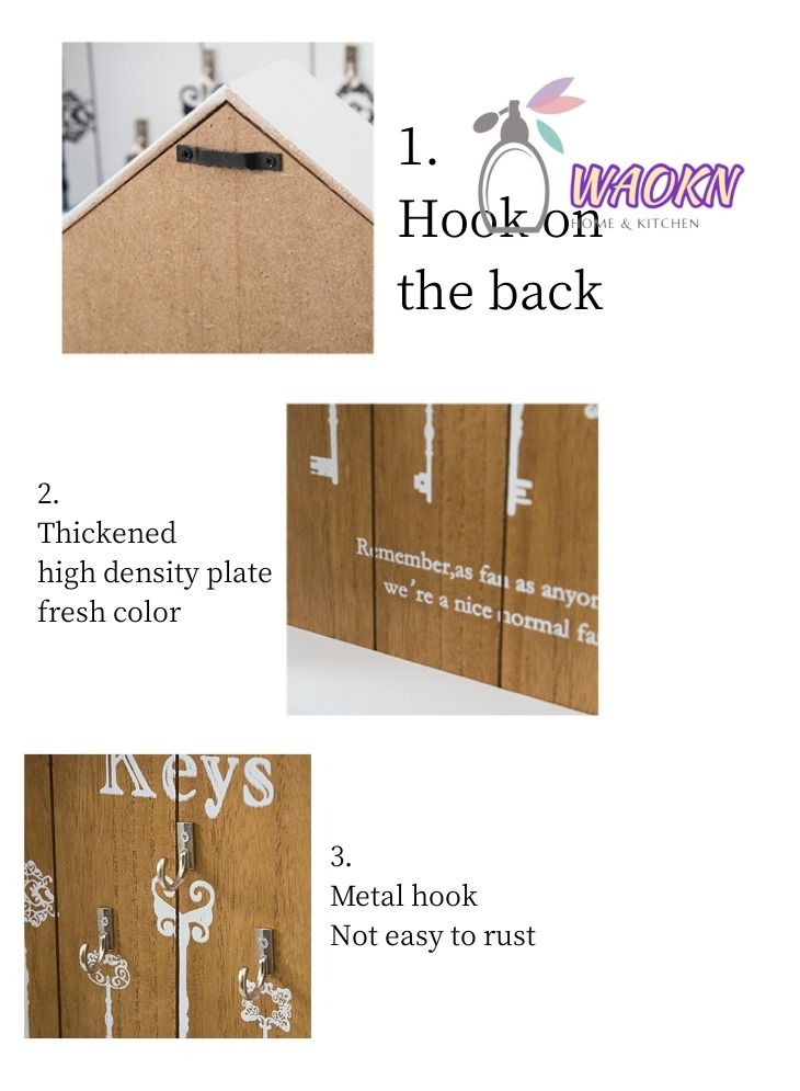WAOKN Key Holder Box Brown - Image 2