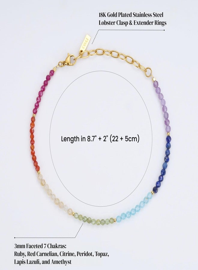 COAI Beaded Anklet for Women, 7 Chakra Waterproof Anklet for Women - Image 3