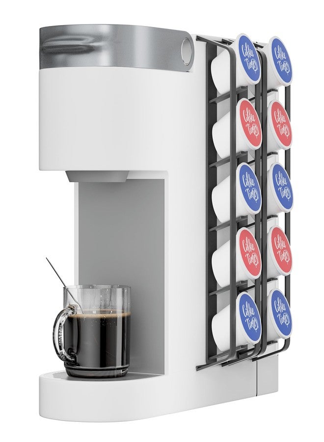 KES Coffee Pod Holder for Keurig, Side Mount Coffee Pod Holder Adhesive, Sturdy Metal K Cup Organizer and Storage, Matte Black, 2 Pack/For 10 K Cups, KCPH500-BK-P2 - Image 1