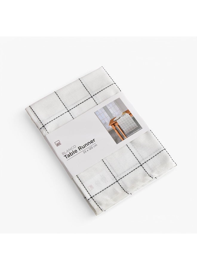 Blanco Check Table Runner - 33x180 cm