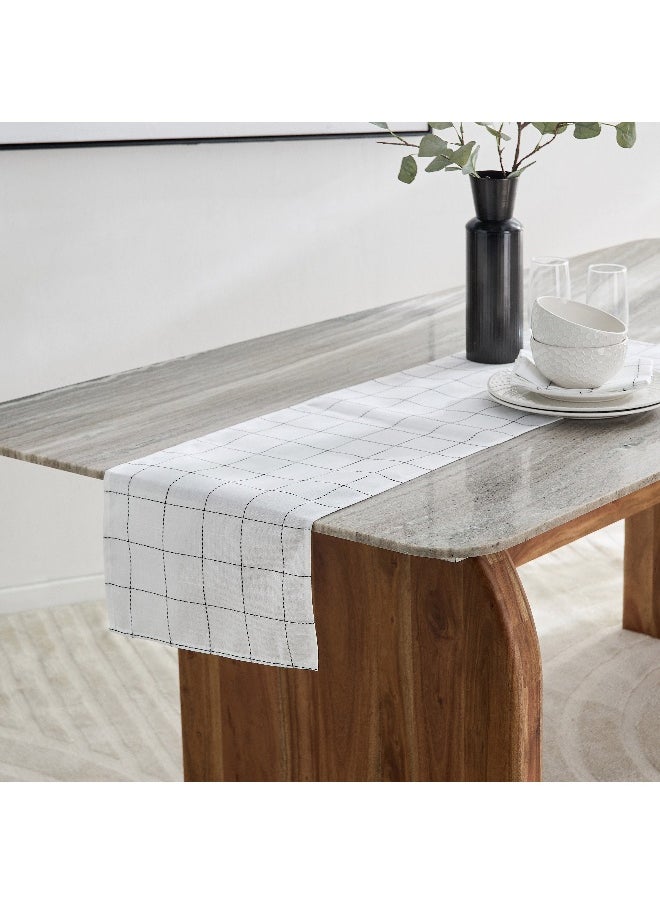 Home Box Blanco Check Table Runner - 33x180 cm  - Image 1