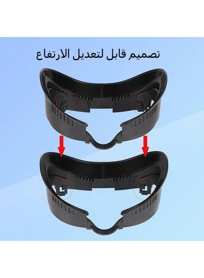 General Face cushion face mount for Meta Quest 3, upgraded Quest 3 soft PU foam face cushion with silicone mask, lens cap, leak-proof nose pad  - Image 5