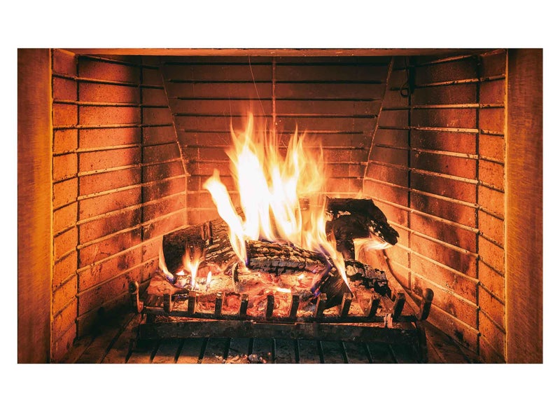 Allenjoy 5x3ft Burning Firewoods Photography Backdrop Winter Christmas Fireplace Flaming Woods Background for Kids Children Family Camping Barbeques Party Decor Banner Portrait Photo Booth Props - Image 1