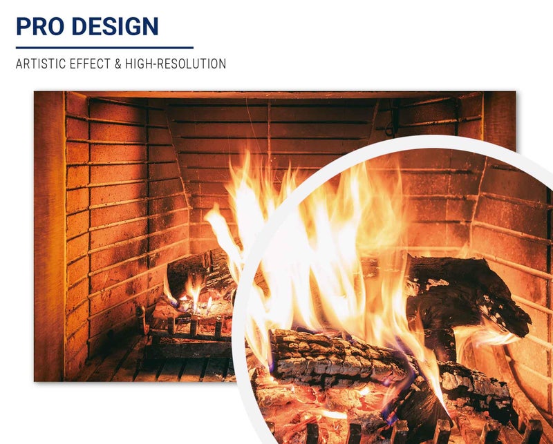 Allenjoy 5x3ft Burning Firewoods Photography Backdrop Winter Christmas Fireplace Flaming Woods Background for Kids Children Family Camping Barbeques Party Decor Banner Portrait Photo Booth Props - Image 2