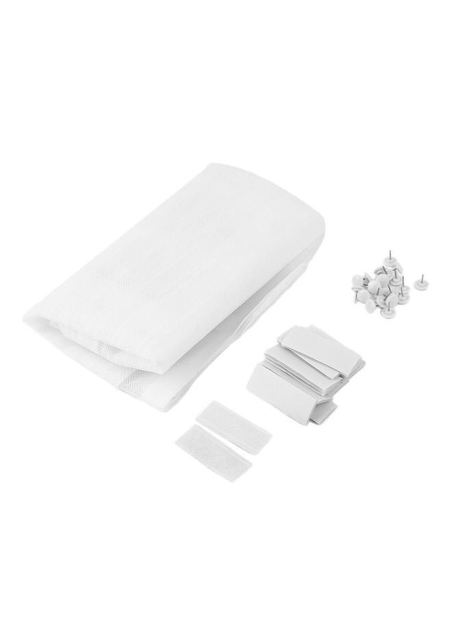 NIBEMINENT Summer Anti Mosquito Curtain Magnetic Curtains Automatic Closing Door Screen White