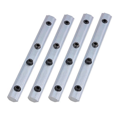 PZRT 4-Pack 2020 Series Aluminum Profile Straight Line Connector,Length 3.9 Inch Bracket Fastener with M5 Screw,for T Slot 6mm Aluminum Extrusion Profile Connect Parts - Image 1