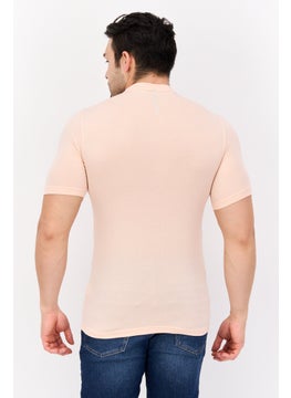 Legend Men Crew Neck Short Sleeve Plain T-Shirt, Petal Pink  - Image 3