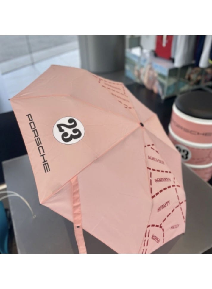 Porsche Pink Foldable Umbrella with Racing - Inspired Design - Image 3