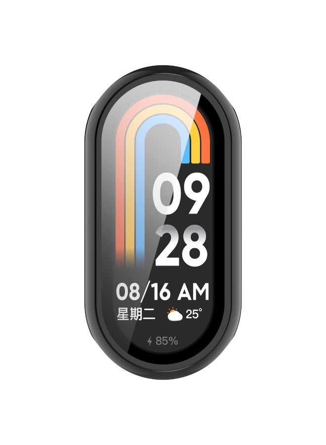 1Pcs Screen Protector Compatible with Xiaomi Band 10 Case Hard PC Protetcive Cover for Xiaomi Band 10 NFC Smartband (Black) - Image 4