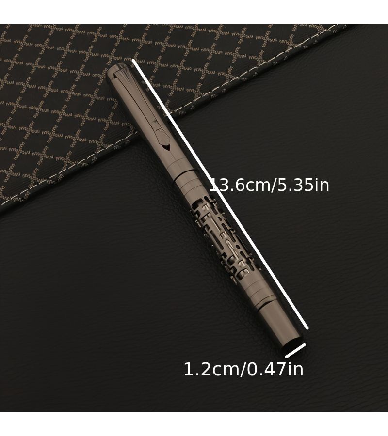 Grey Metal Signature Pen Business Office Hollow Gray Stationery - Image 5
