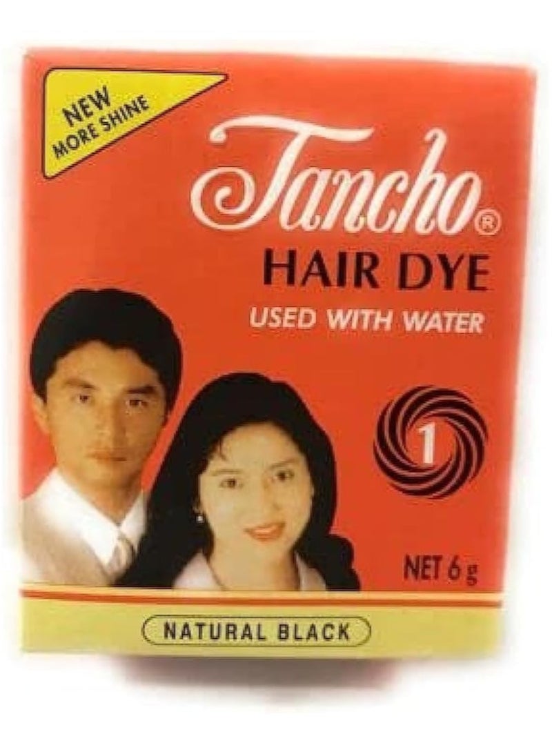 تانشو صبغة شعر أسود طبيعي 6 غرام