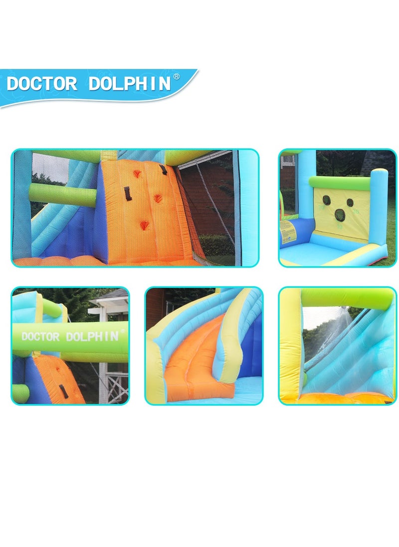doctor dolphin Doctor Dolphin Inflatable Bounce House with Bouncers Slide Toddler Ball Pit Bouncy Play House 73003  - Image 5