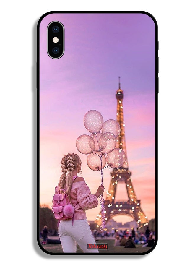 Tolwak Apple iPhone XS Protective Case Girl Holding Balloons - Image 2