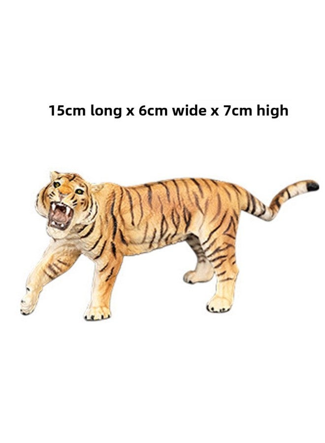 Children's Toy Simulation Animal Toy Model Zoo Suit Plastic Flexible Glue Children Tiger Cow Elephant