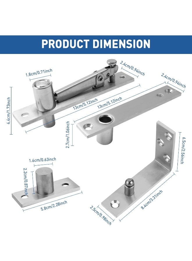 TamBee Hidden Bookcase Door Hinges for Secret Door Pivot Door Hardware Secret Door Hinges Heavy Duty Pivot Hinges for Doors 304 Stainless Steel 360 Degree Rotation - Image 2