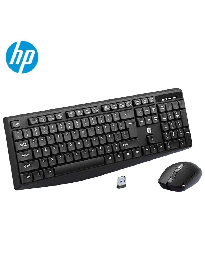 HP CS10L 2.4GHz Wireless Keyboard & Mouse Combo, Reliable Wireless Connection, Quiet Keys, Ergonomic Design for Business & Home Black - Image 1