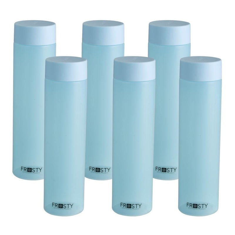 Roy Enterprise Frosty Unbreakable Water Bottle 1 Litre Set Of 6 Plastic Water Bottle Office Bottle Gym Bottle Home Kitchen Round Multicolor - Image 5