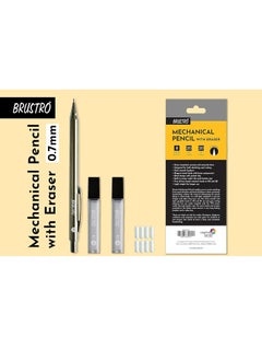 BRUSTRO Mechanical Pencil Set | HB-20 leads, 2B-20 leads,Spare eraser 8 units|Tip size 0.7 mm | Ideal for Students,Adults, Home, School, Office, Stationery Use |Writing, Sketching, Drawing,Mandala Art - pzsku/Z358CC51C6256B168CBE9Z/45/_/1740208280/81d7109d-2c66-4575-af2c-79dd4c383453