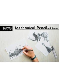 BRUSTRO Mechanical Pencil Set | HB-20 leads, 2B-20 leads,Spare eraser 8 units|Tip size 0.7 mm | Ideal for Students,Adults, Home, School, Office, Stationery Use |Writing, Sketching, Drawing,Mandala Art - pzsku/Z358CC51C6256B168CBE9Z/45/_/1740208443/e41853fb-1f6e-4d4d-b20d-0d2cba0dd2b2