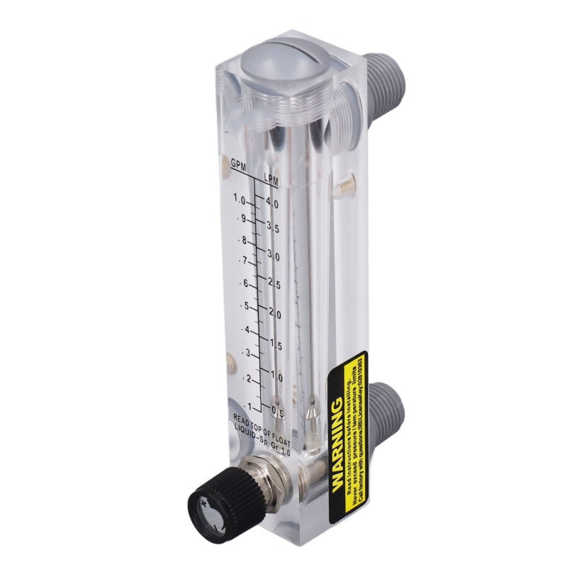 Liquid Flowmeter: 0.1‑1GPM Range, 4% High Accuracy, Clear Acrylic Panel Flowmeter - Acid Alkali Resistant, Easy Read Liquid Flow Measurement for Liquid Control & Industrial Work - Image 2