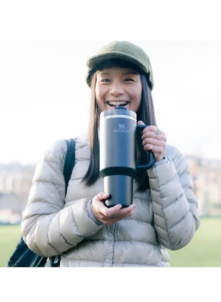 Stanley Quencher H2.0 FlowState Vacuum Insulated Tumbler – 40 oz Black Stainless Steel Travel Mug with Leakproof Lid & Straw, Double-Walled Insulation, Keeps Drinks Hot for 7 Hours & Cold for 24 Hours, Durable & Portable, Perfect for Coffee, Water, Smoothies & On-the-Go Hydration - Image 4