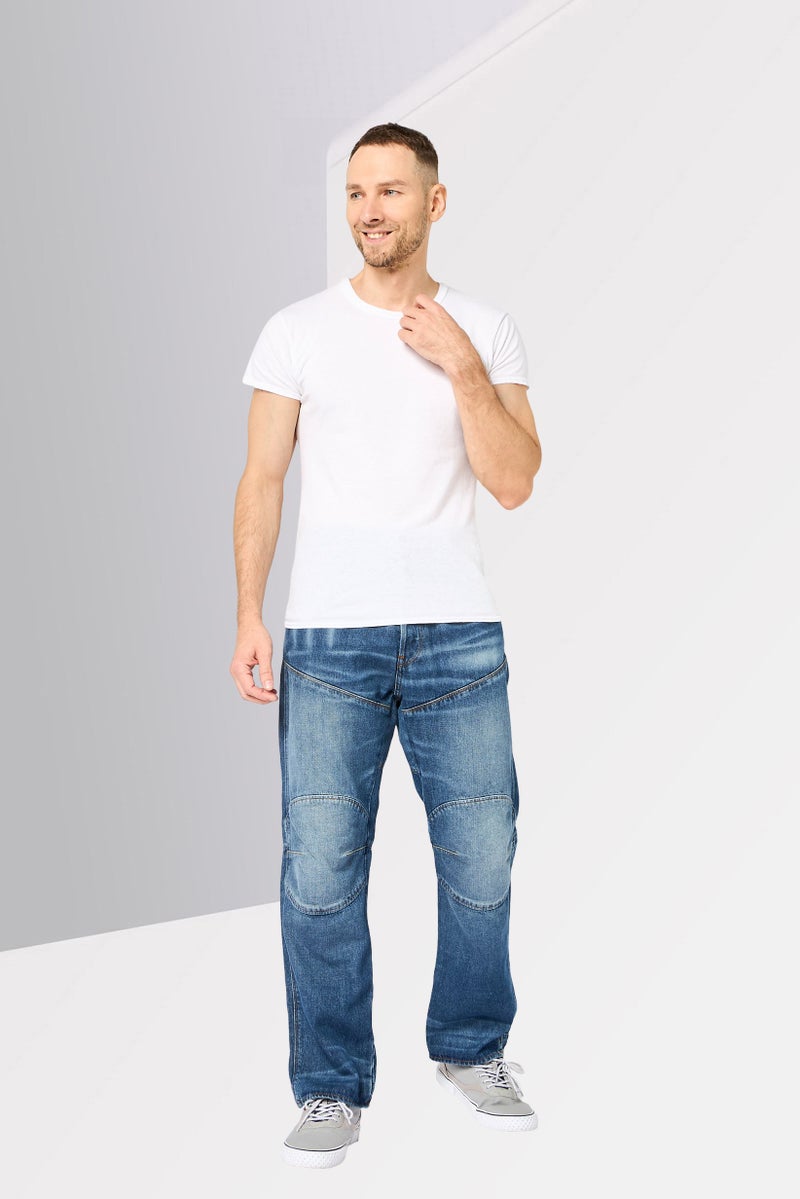 G-Star RAW جينز رجالي مريح بقصة واسعة، مغسول بدون تمدد، أزرق - Image 2